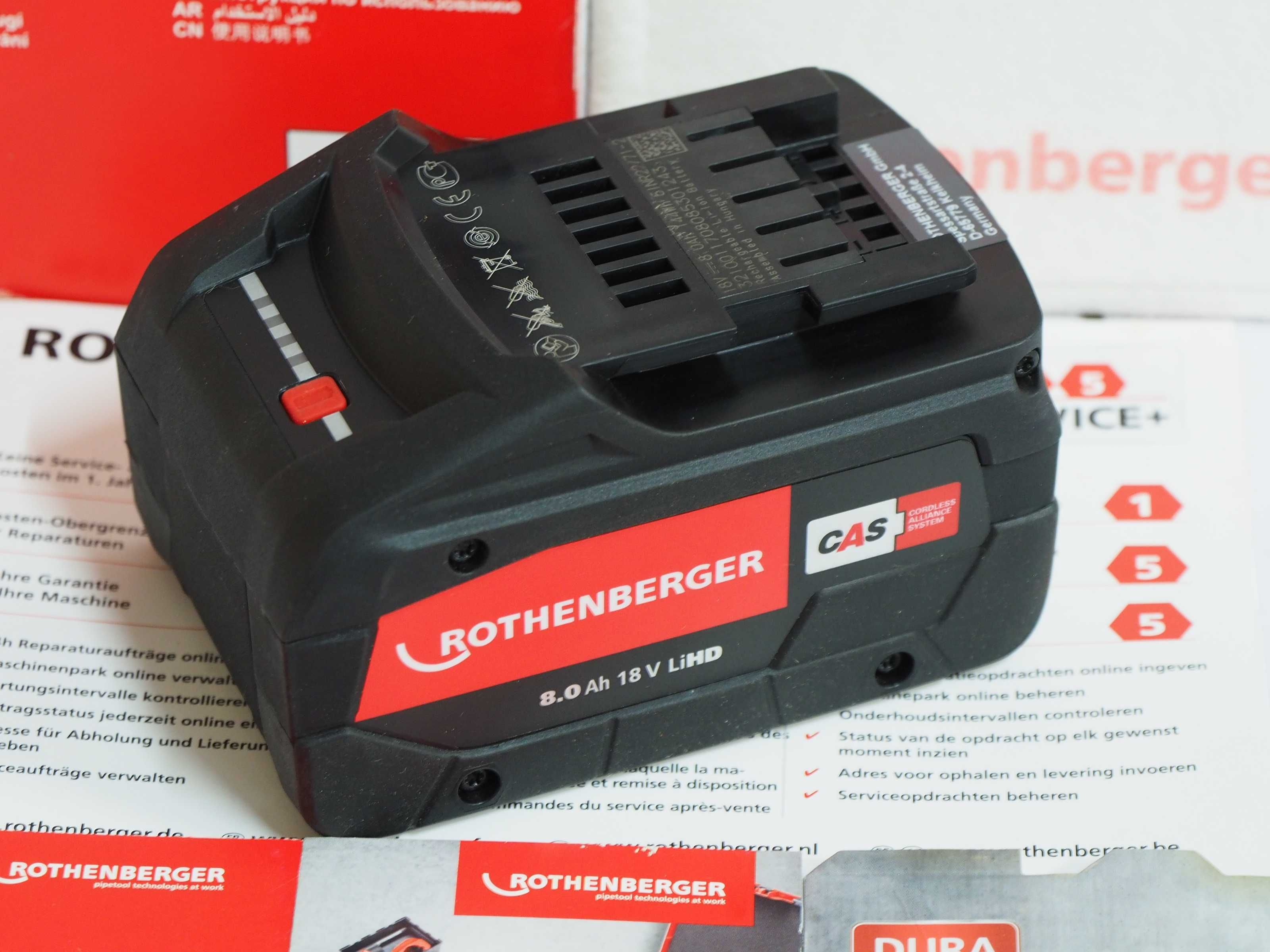 ROTHENBERGER 18V 8AH bateria akumulator prasa zaciskarka młot