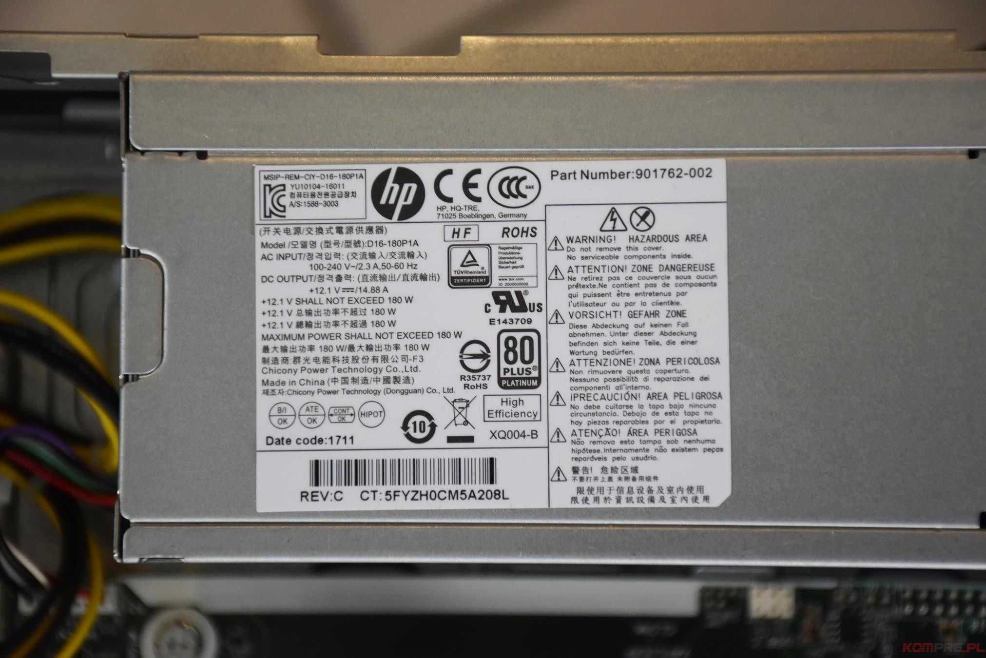 Komputer HP 800 G3 SFF / i5 / 16GB RAM DDR4 / 256 GB SSD / WINDOWS 10