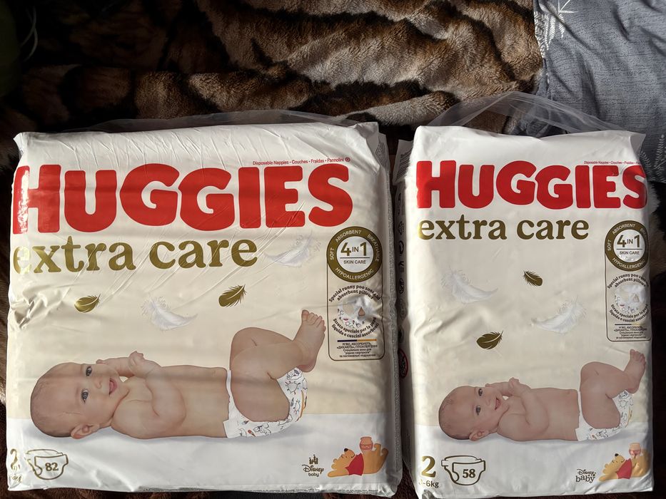 +ПОДАРУНОК Памперси/ підгузки Huggies extra care 2 (Хаггіс 2)