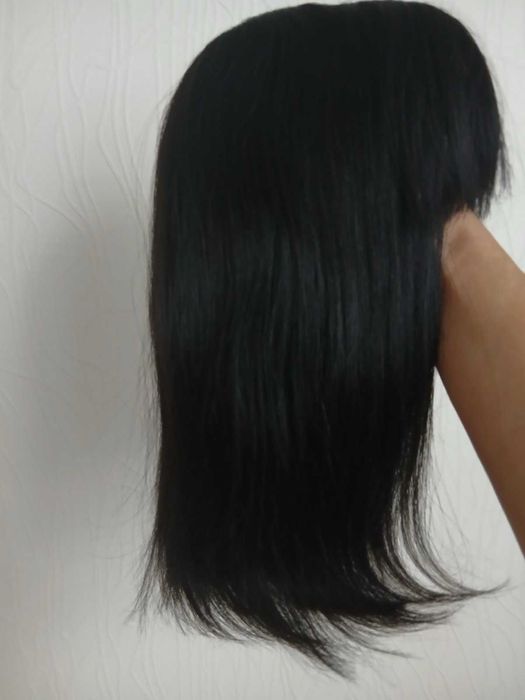 Перука з натурального волосся парик натуральные волосы 30, 28см амбре