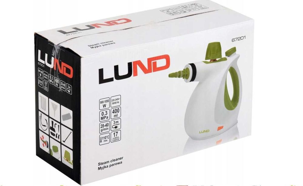 MYJKA Parowa Parownica MOP Parowy 1050W + 17 ELEM. DO PRANIA Lund