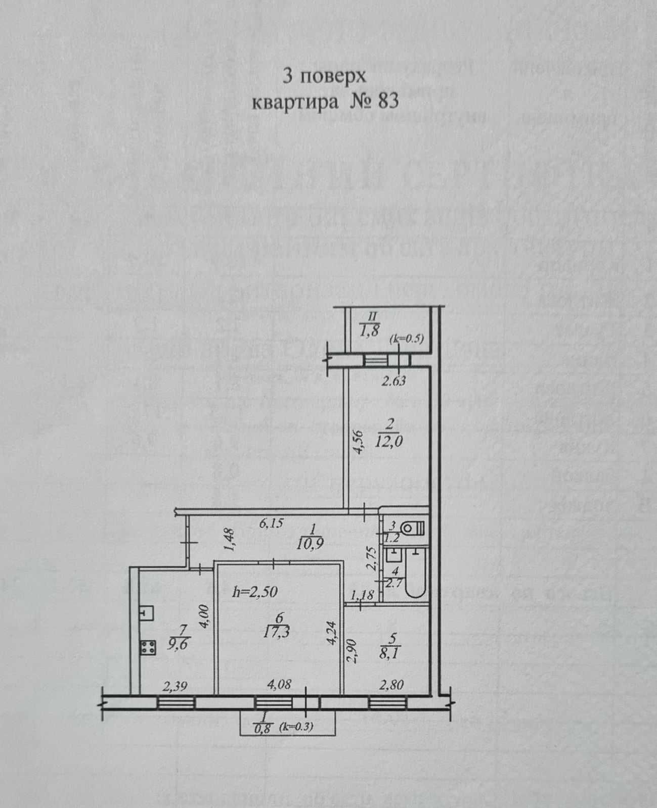 Продам 3-кімнатну квартиру у низу пр. Поля!