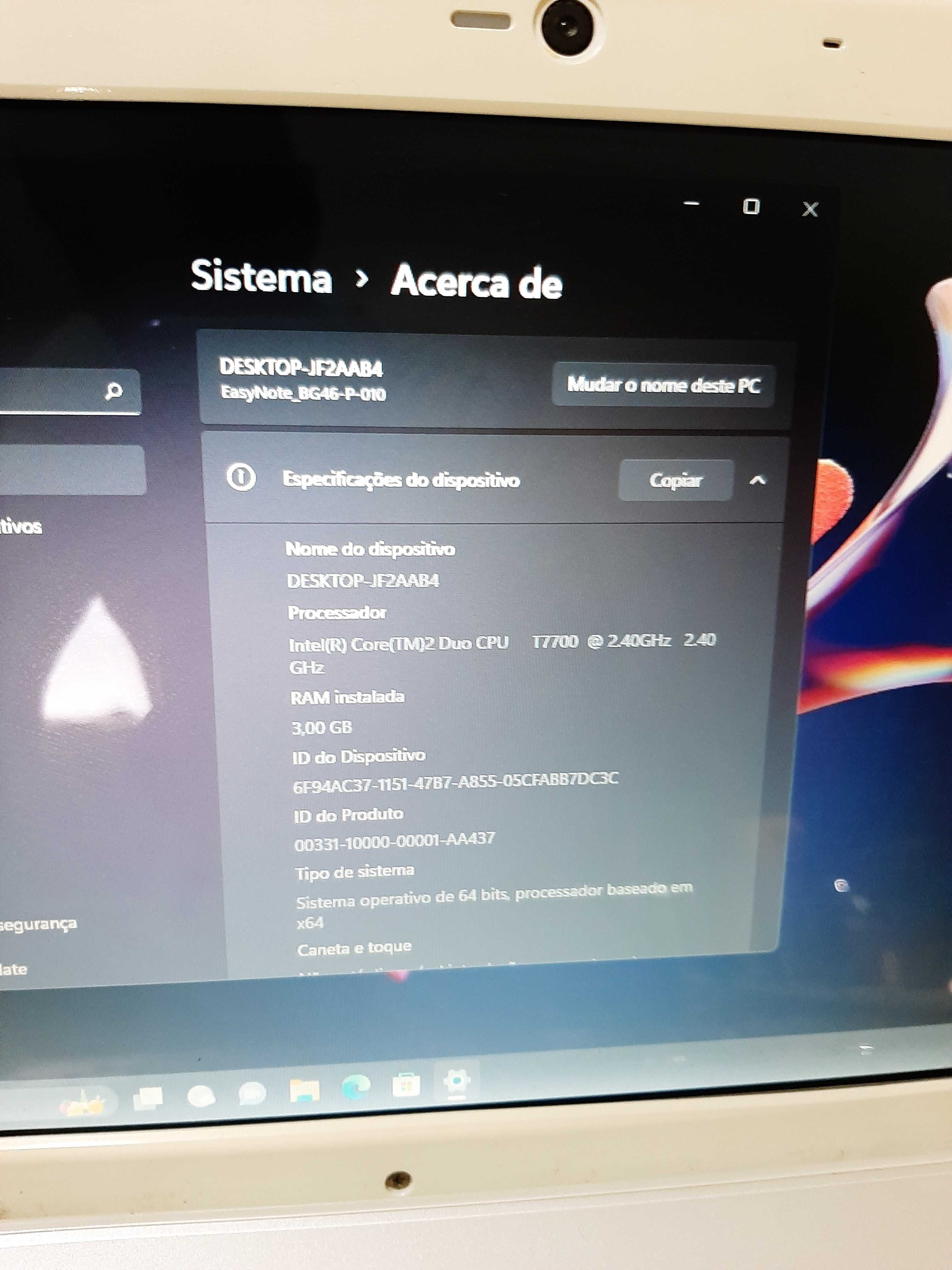 Packard Bell Windows 11 Intel Bateria com Autonomia