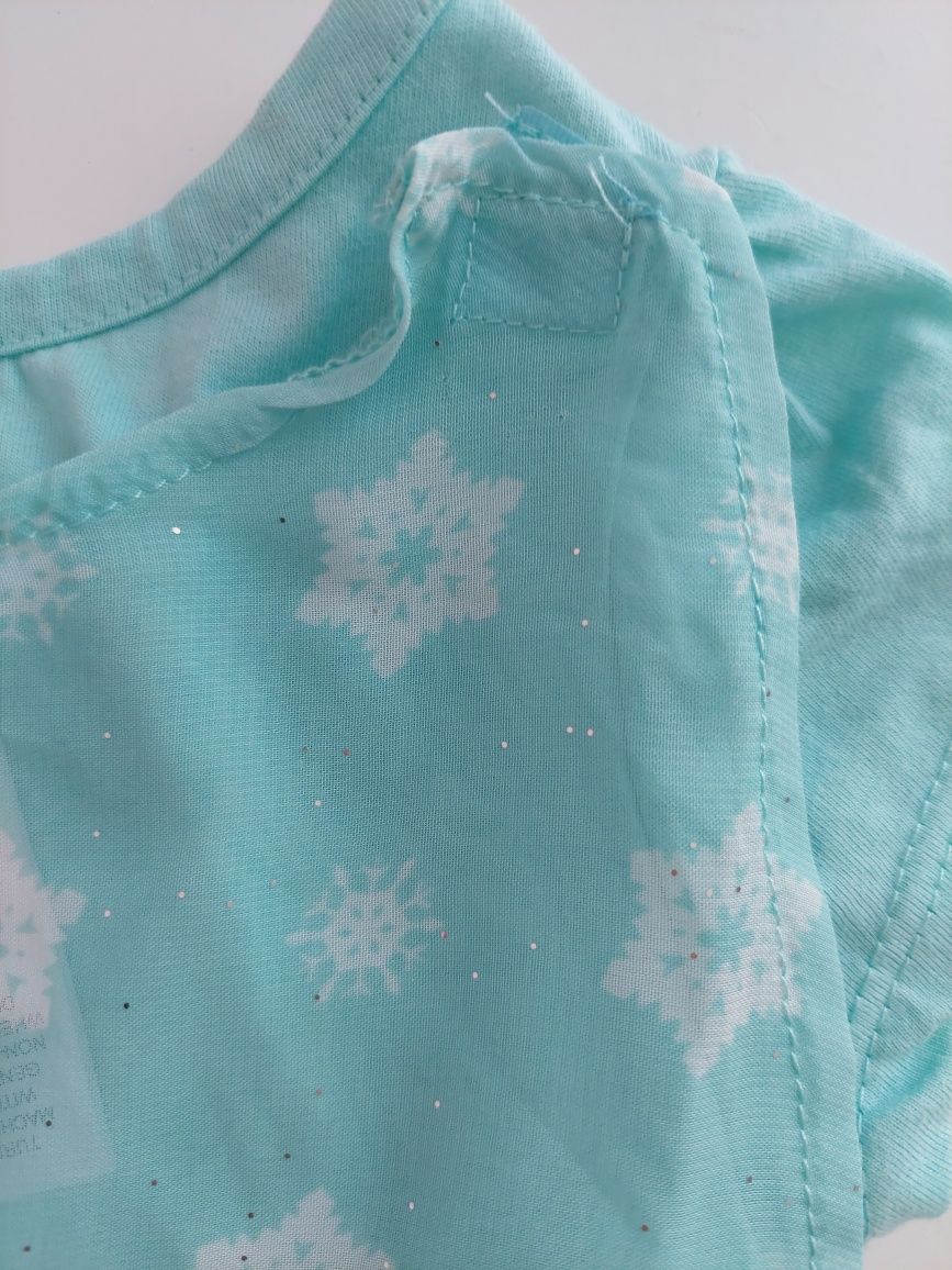 Niebieska sukienka kraina lodu Frozen ELSA z tiulem 18-24m 86-92cm