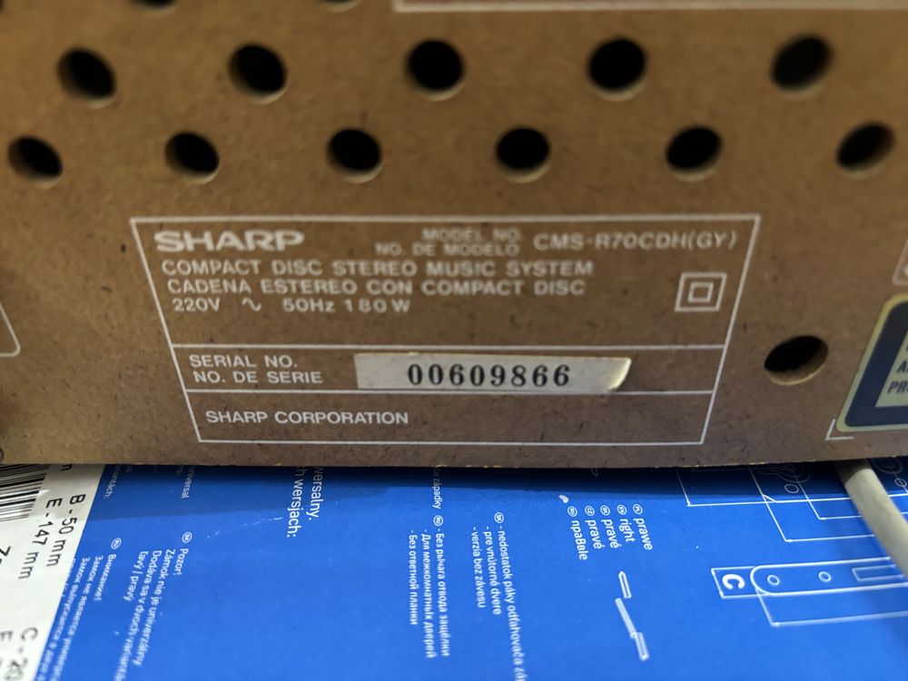 Wieża sharp z gramofonem  CMS-R 70