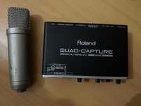 Interface de áudio Roland Quad- c/ microfone