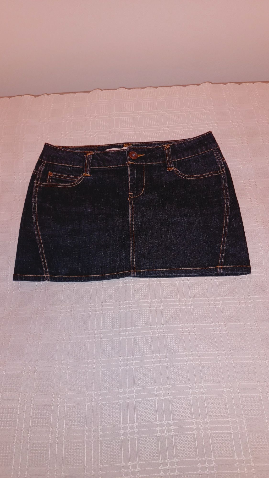Spódnica dżinsowa mini, rozmiar 38