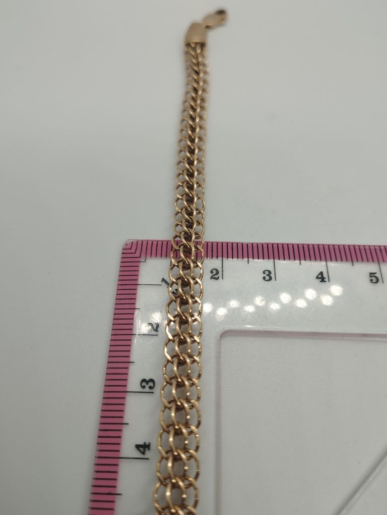 Золотой браслет 22.5 см 10.79 грамма