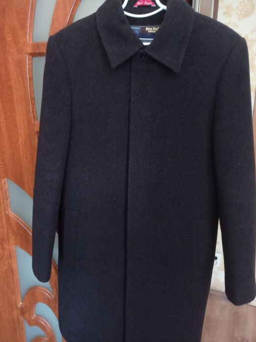 Чоловіче тепле вовняне брендове пальто