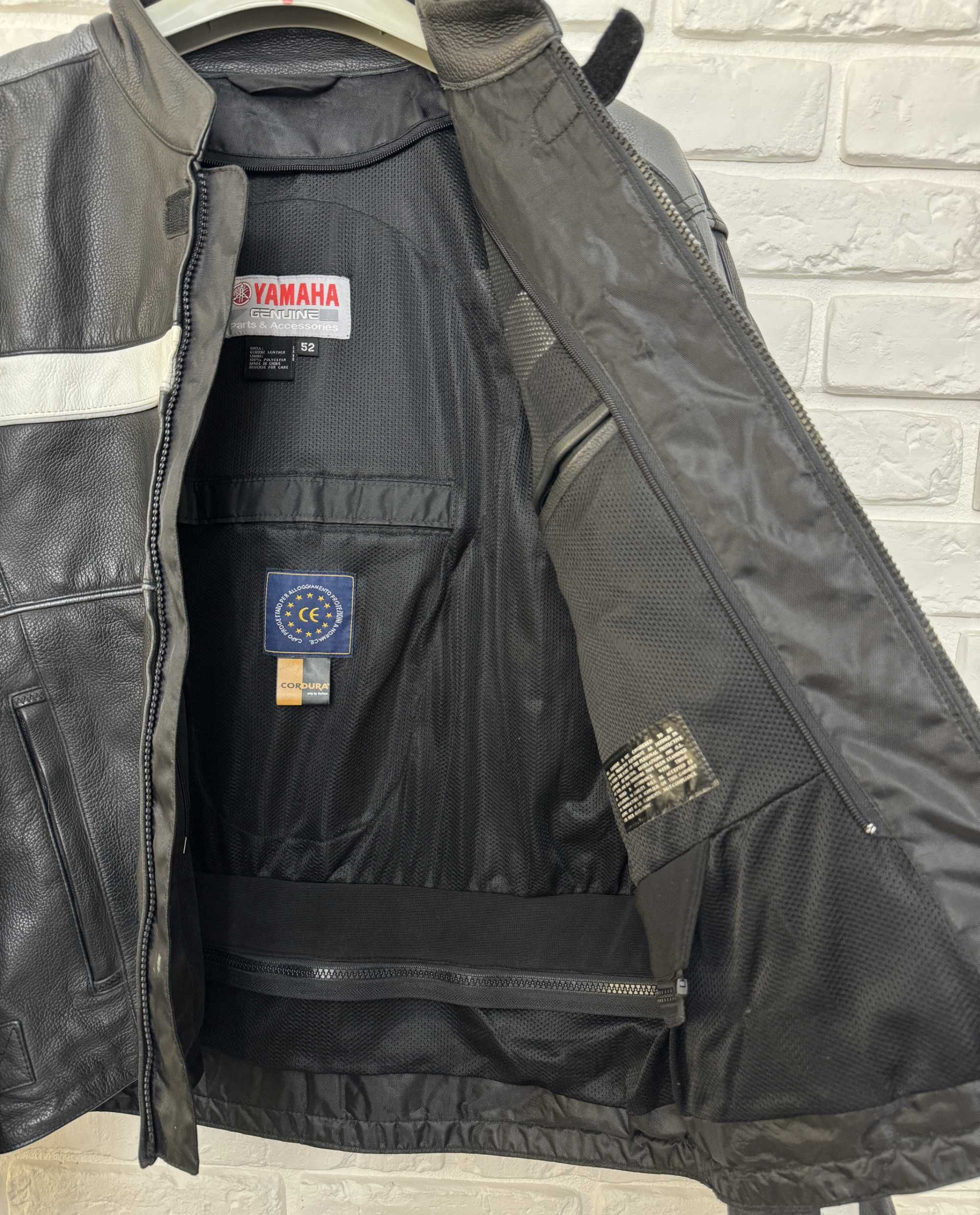 Kurtka Skórzana Geniune Yamaha Racing Leather Jacket Moto Logo 52