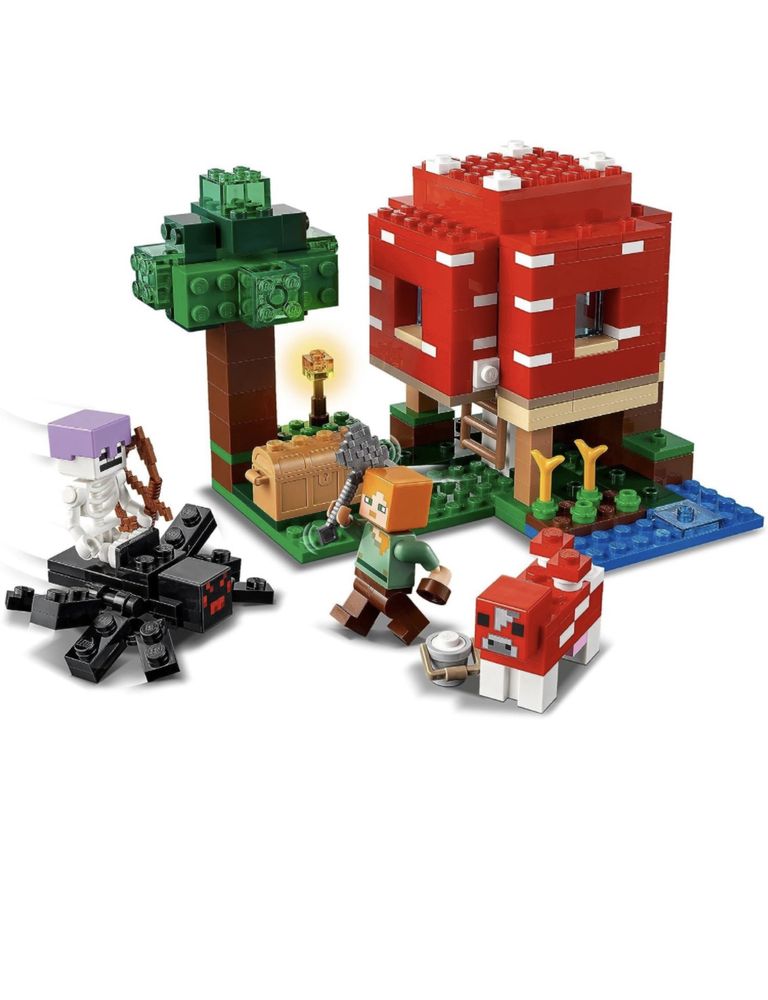 LEGO Minecraft Dom w grzybie 21179 — zestaw domek dzieci- Okazja!
