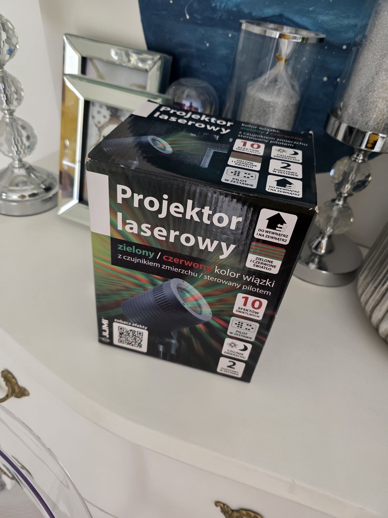 Projektor laserowy z czujnikiem zmierzchu nowy