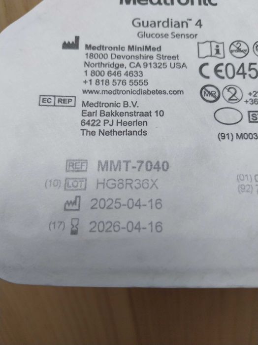 2 x Sensor Guardian 4 Medtronic + plasty