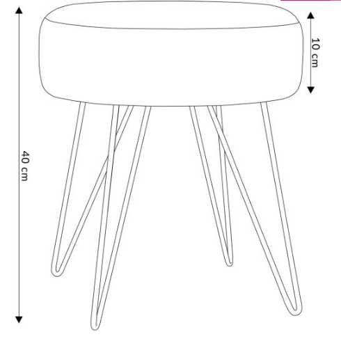 Taboret welurowy zielony 35x40 cm Homla