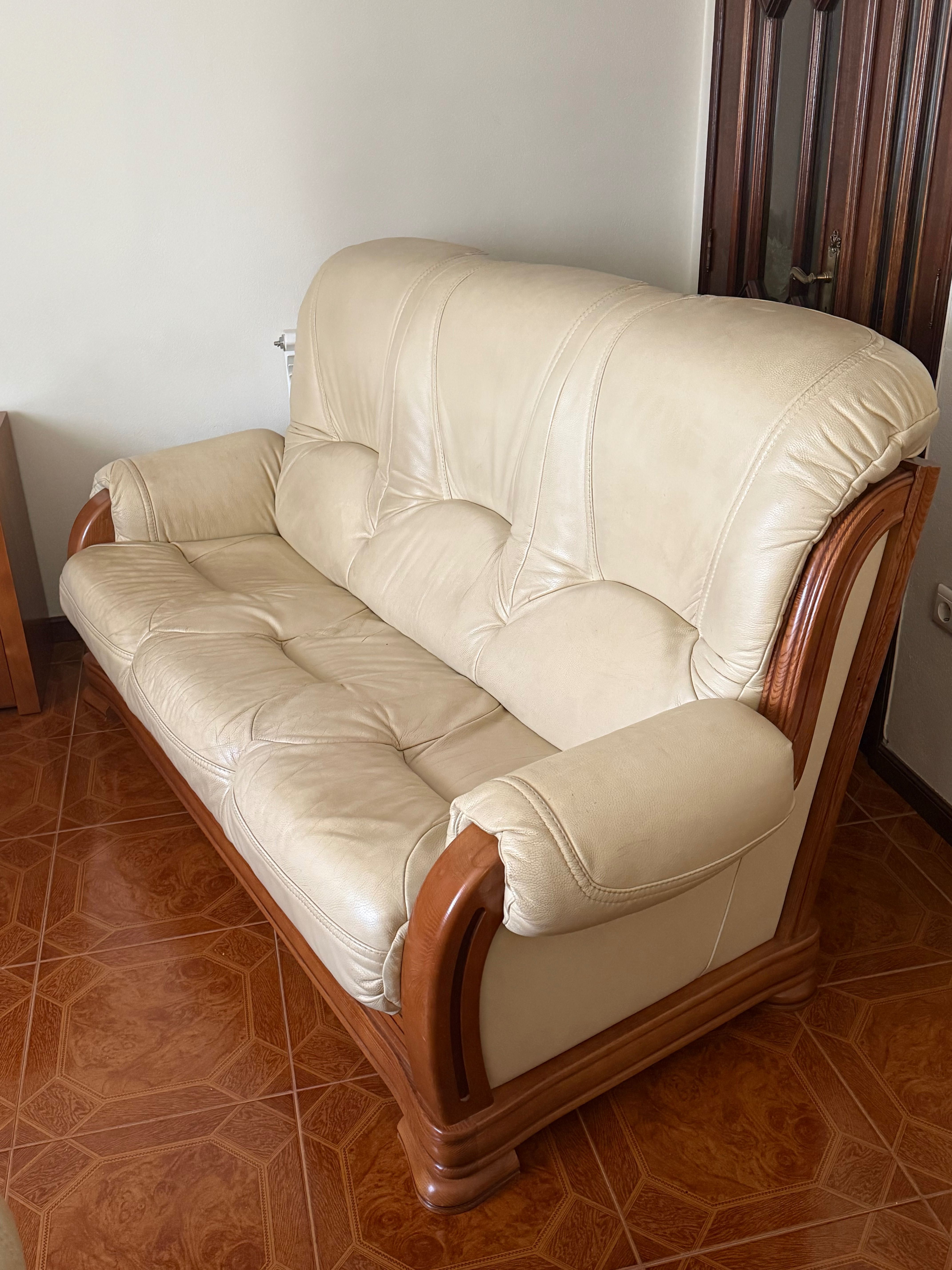 Sofas pele - conjunto