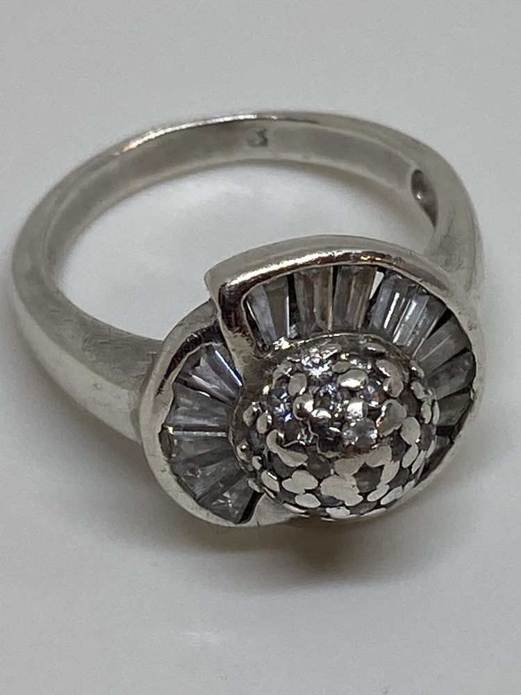 Pierscionek srebro 835 Kryształ Górski