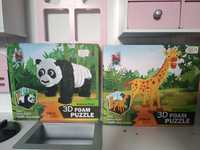Puzzle 3 d zwierzęta panda żyrafa Smyk piankowe