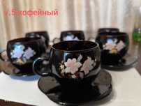 Сервизы кофейные , хрусталь ,бокалы