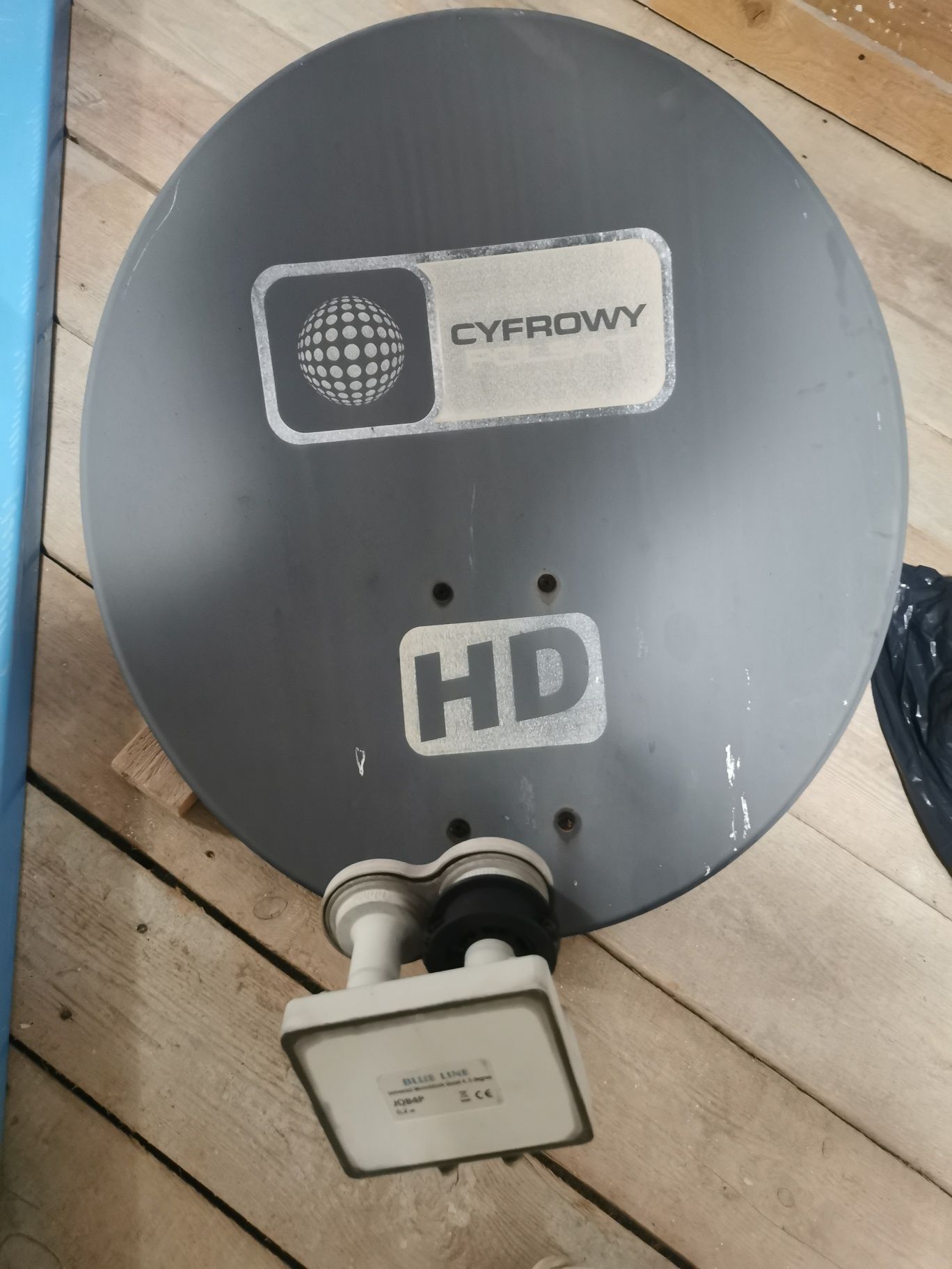 Antena satelitarna Polsat HD z konwerterem quad twin