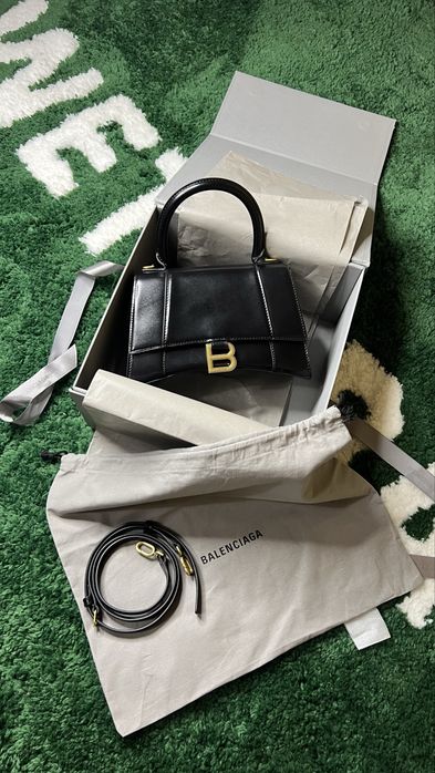 Сумка Balenciaga Women's Hourglass Handbag Small In Black
