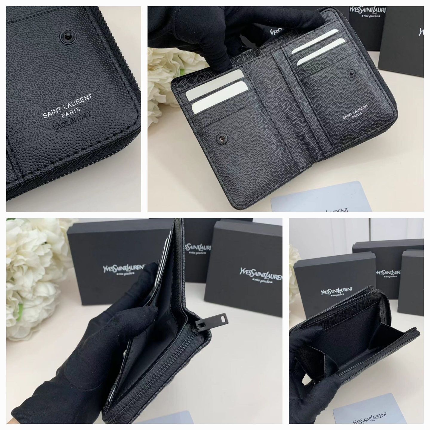 Гаманець шкіряний жіночий YSL / кошелёк женский кожаный