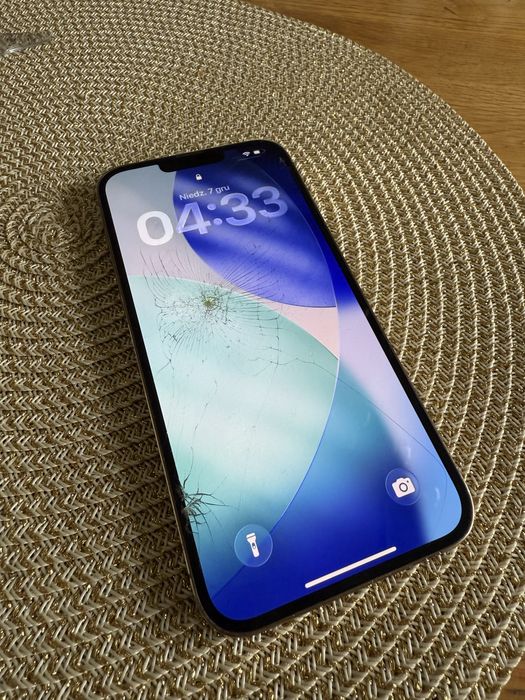 Iphone 13pro max pęknięta szybka zloty 128GB