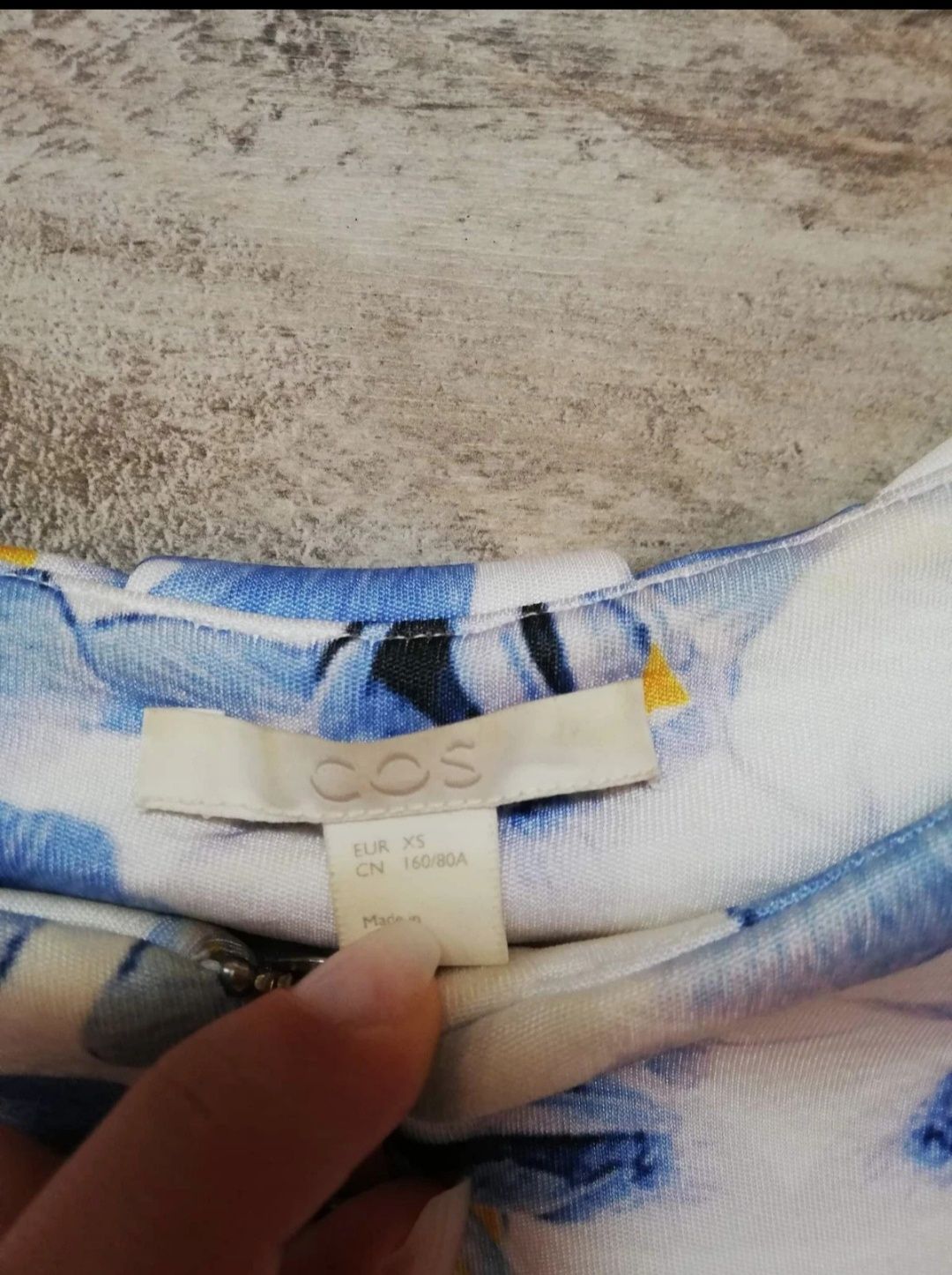 Kurtka Cos wiosenna płaszczyk bluza kwiaty wiskoza bawełna oversize