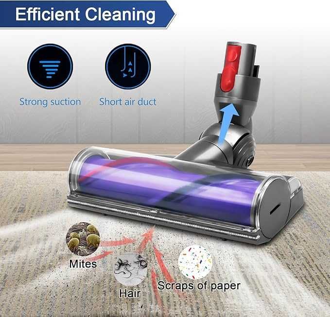 Головка турбо щітки Dyson V7 V8 V10 V11 V15 Килими Деревина 50 Вт