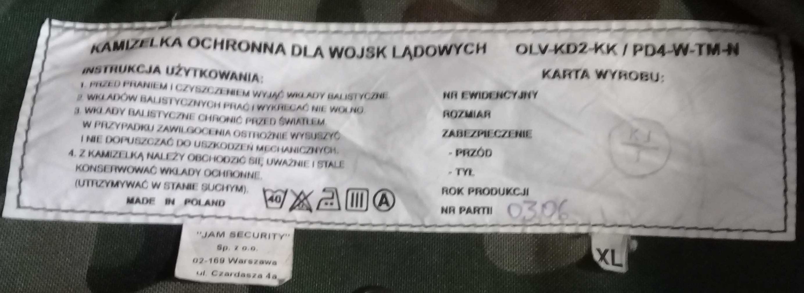 Нова плитоноска OLV-PANTERA XL розм. OLV-KD2-KK/PD4-W-TM-N Польща
