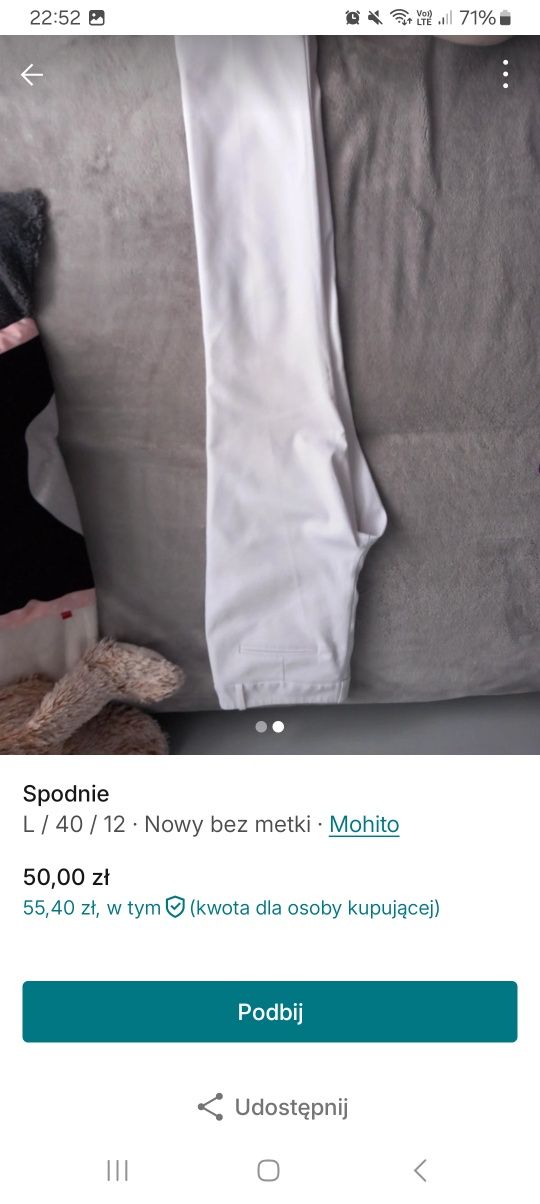 Białe spodnie...