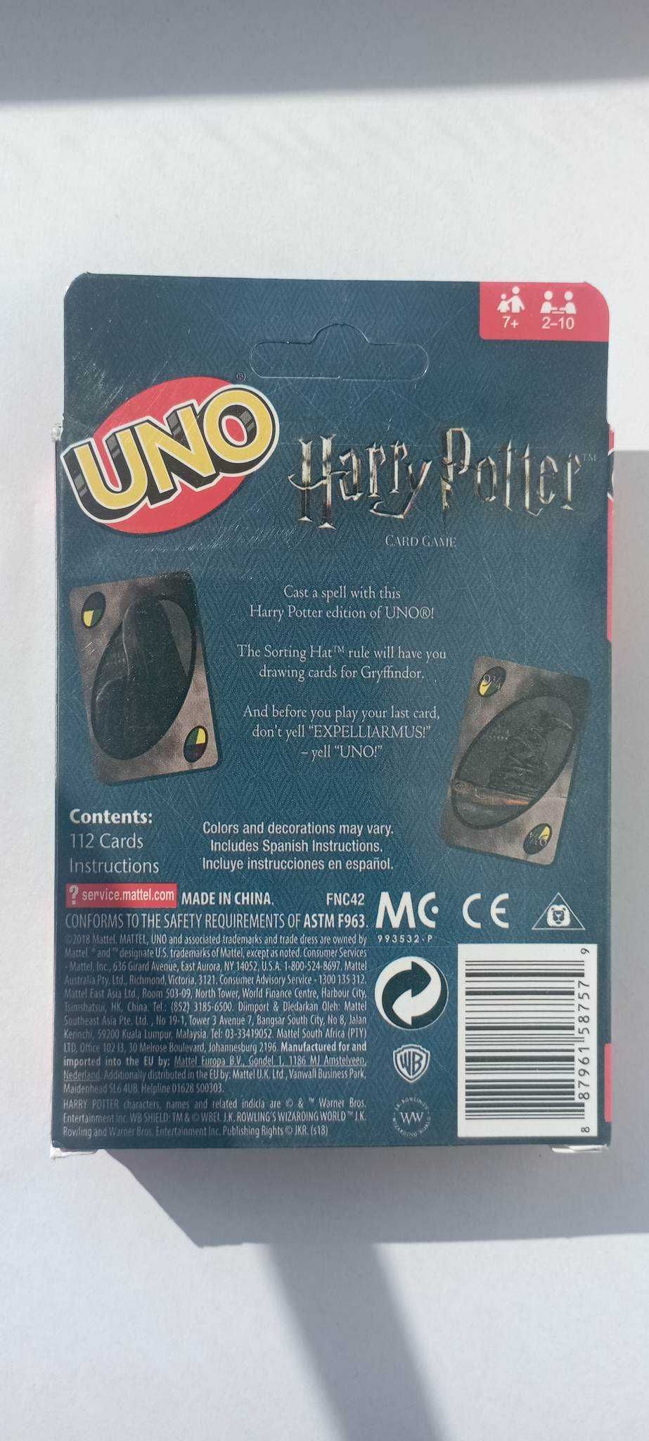 UNO Mattel gra karciana wersja Harry Potter NOWA!