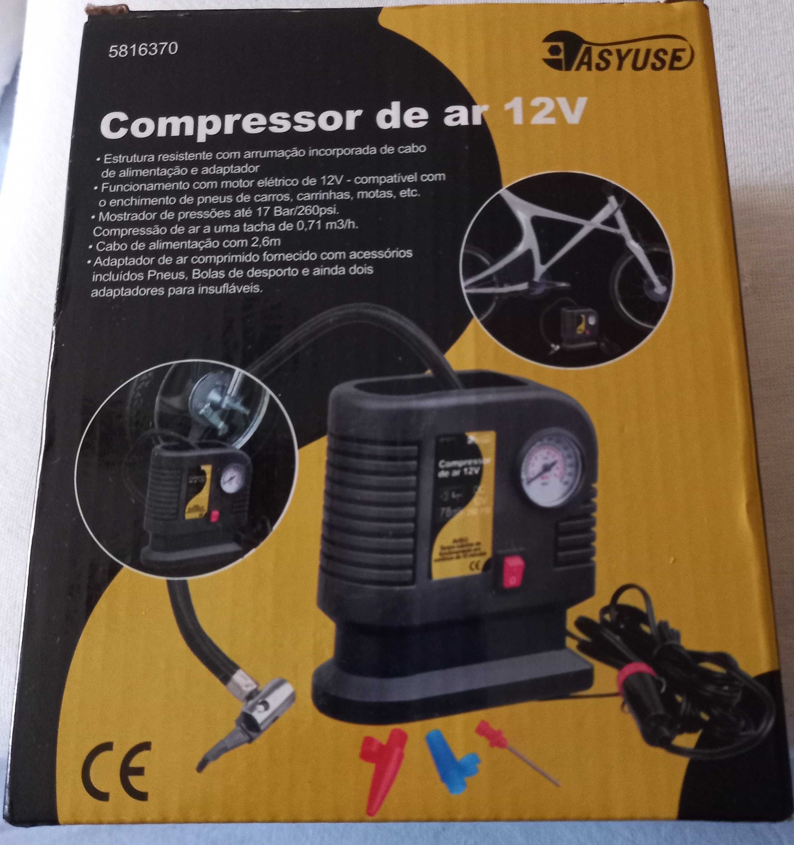 Compressor de ar 12 V Novo