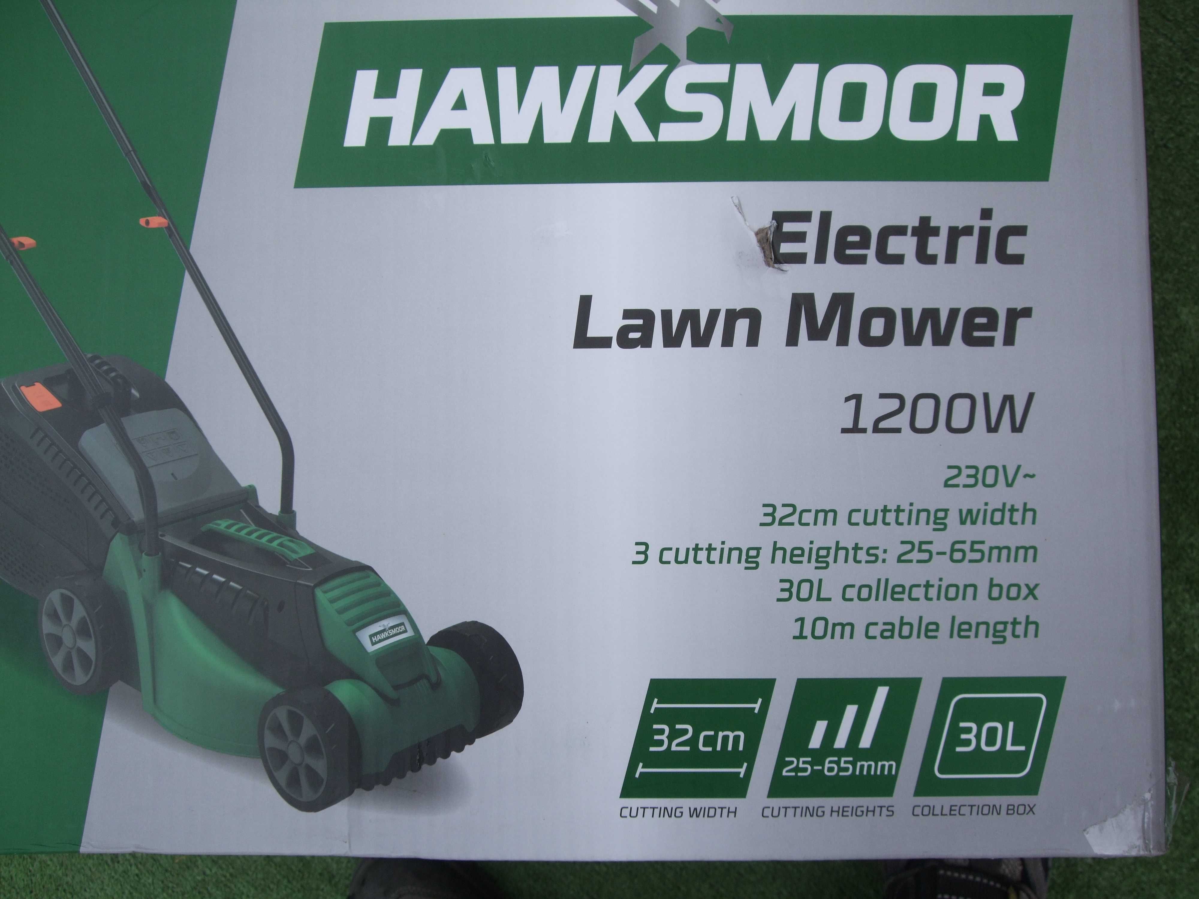 Kosiarka Elektryczna HAWKSMOOR. 1200W. 32cm Gotowa do Pracy SUPER STAN