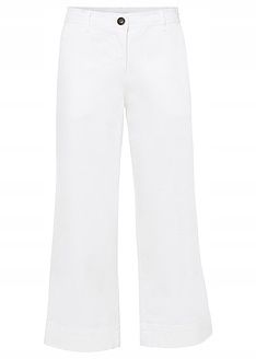 B.P.C jeansy damskie culotte białe ze stretchem^38