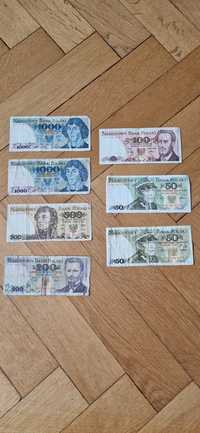Banknoty PRL 7 sztuk