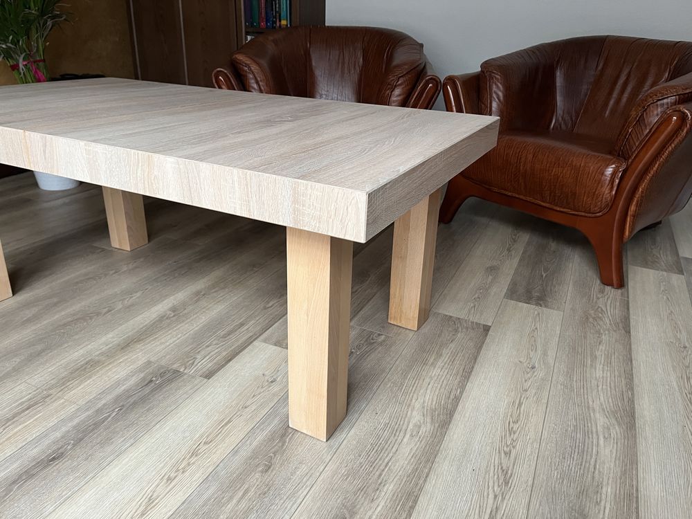 Solidny rozkladany stół z płyty MDF (140 lub 180 cm długość)
