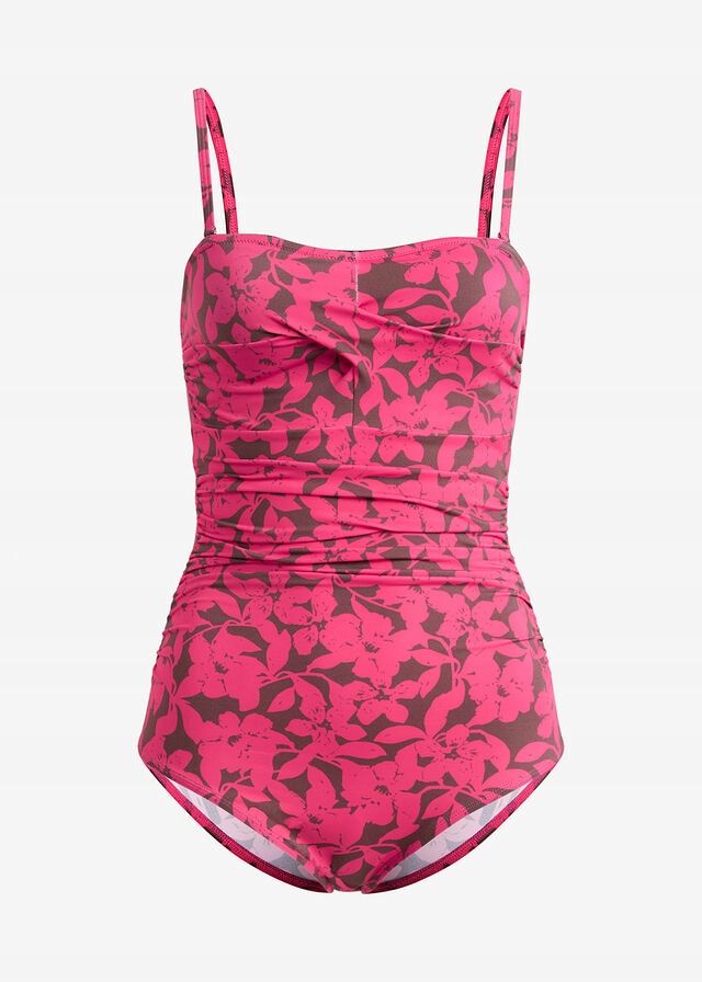 B.P.C kostium kąpielowy bandeau w kwiaty r.42