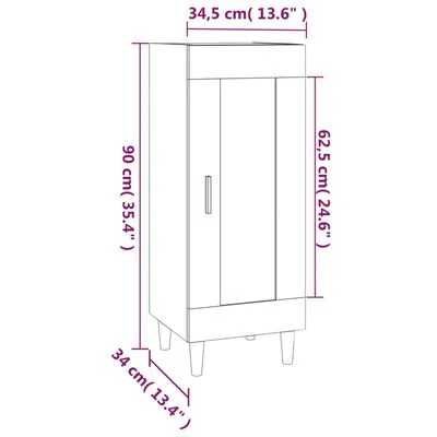 Szafka z drewna eukaliptusowego 34,5x34x90 cm czarna