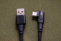 Кабель для телефона USB Type A to C, L-штекер новий шнур зарядки 3 м