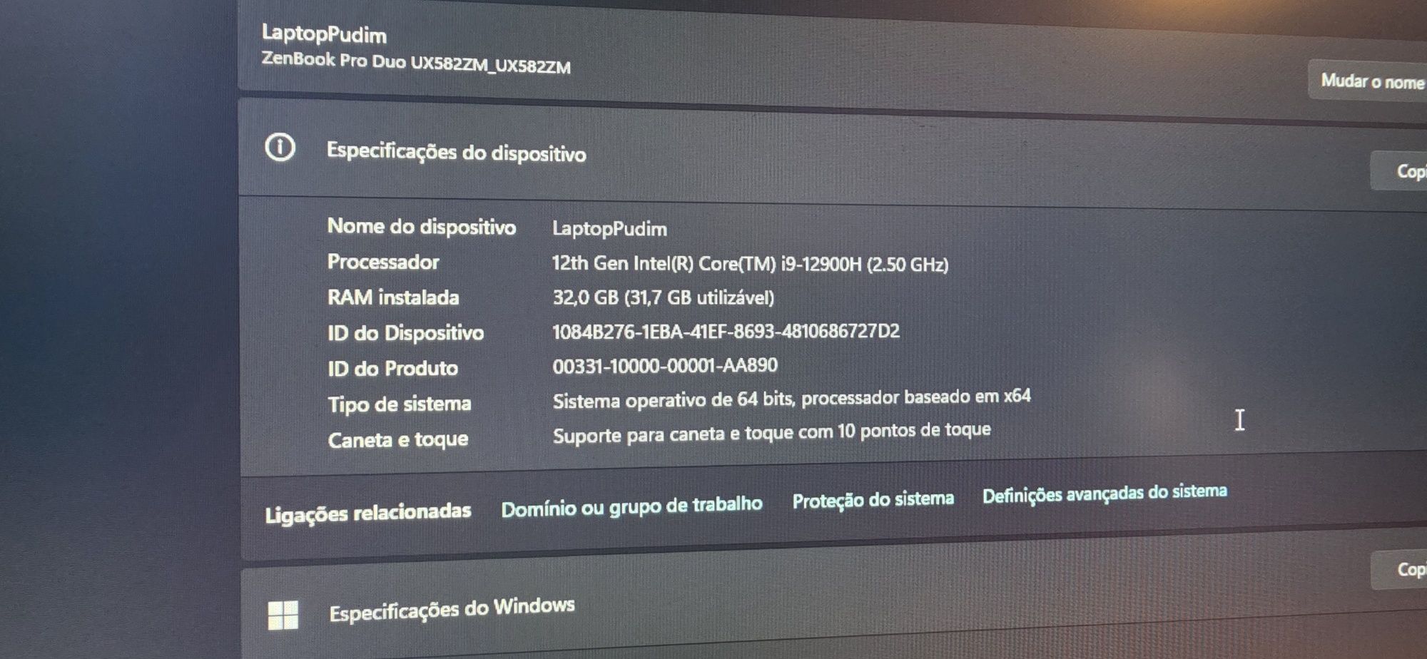 ASUS Zenbook Pro UX582HS