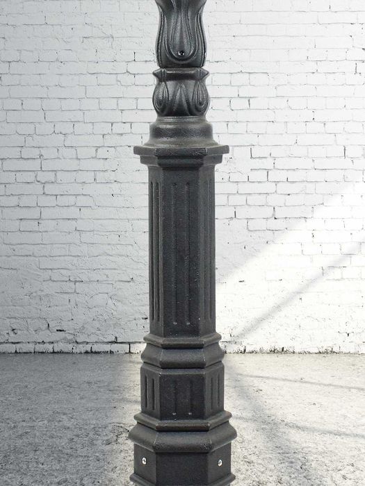 Podwójna lampa latarnia ogrodowa żeliwna, solidna, Hc=340cm