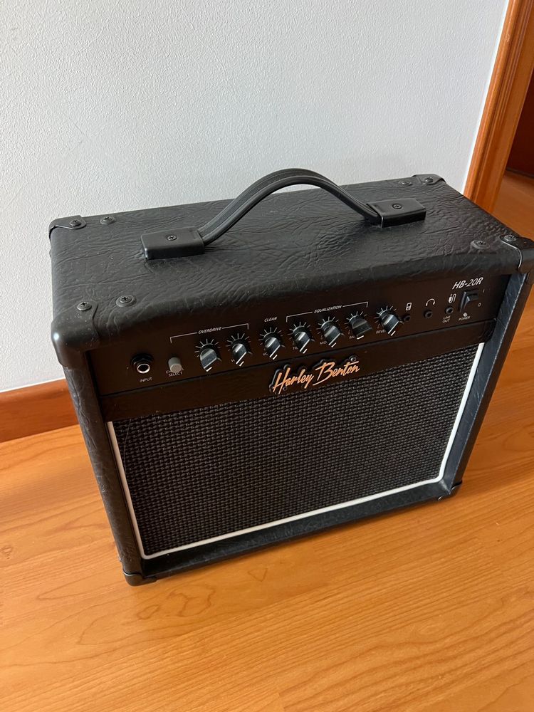 Harley Benton SC-400 SBK Vintage Seri Bundle + Suporte Guitarra