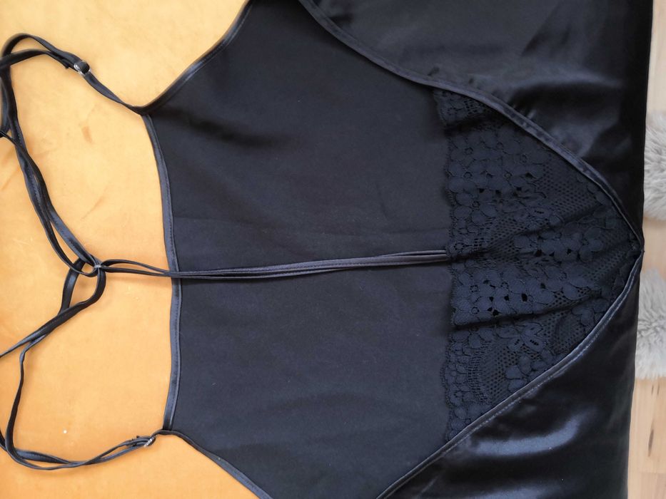 koszulka nocna, czarna