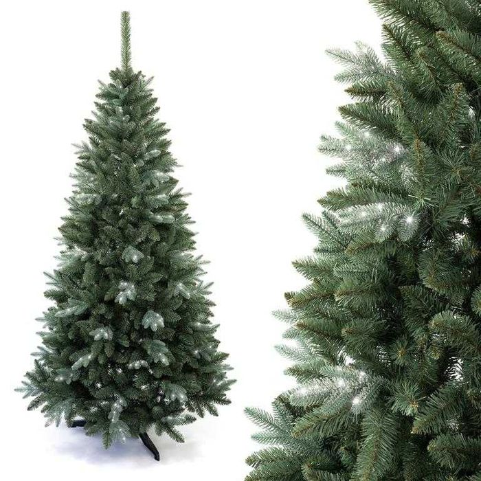 Choinka sztuczna ŚWIERK LODOWY PE 180 cm ze stojakiem PREMIUM