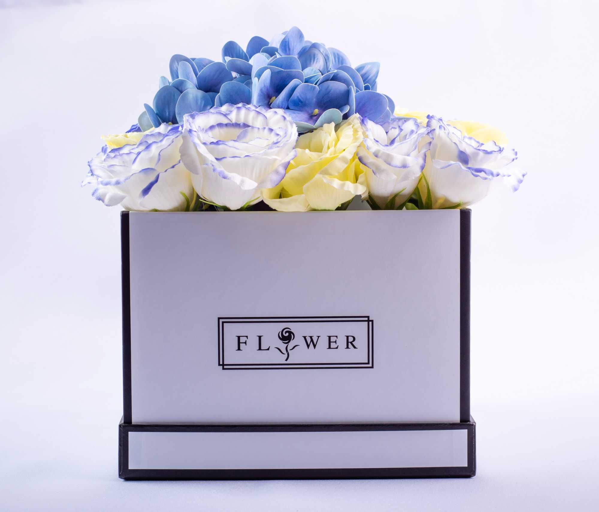 Dekoracje ze sztucznych kwiatów FLOWER BOX ze sztucznych kwiatów
