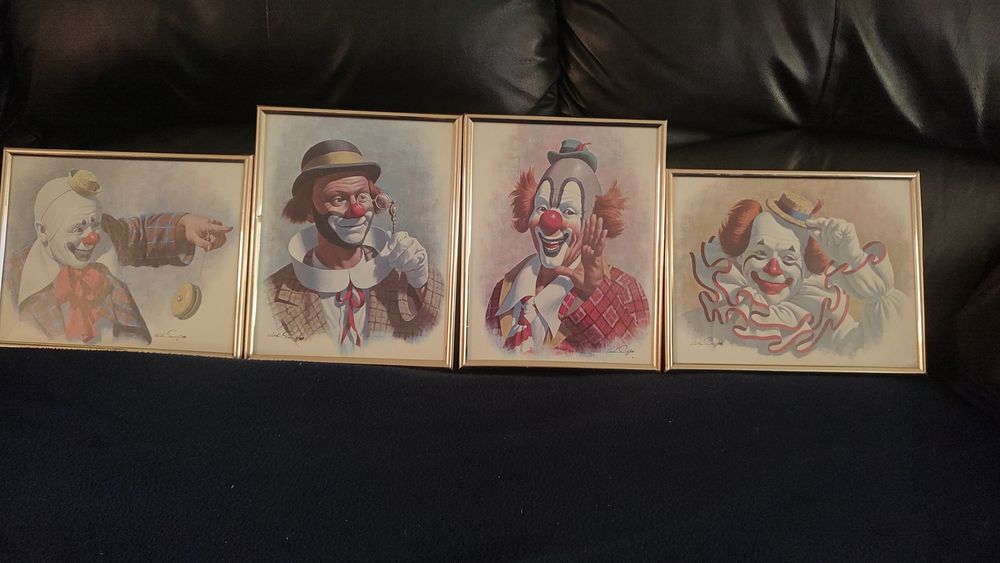 Клоуни,літографічний друк