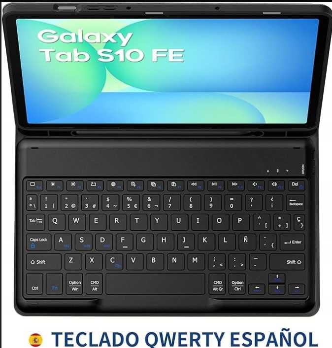 Etui EasyAcc z klawiaturą hiszpańską do Galaxy Tab S9 S9 FE 11 cali