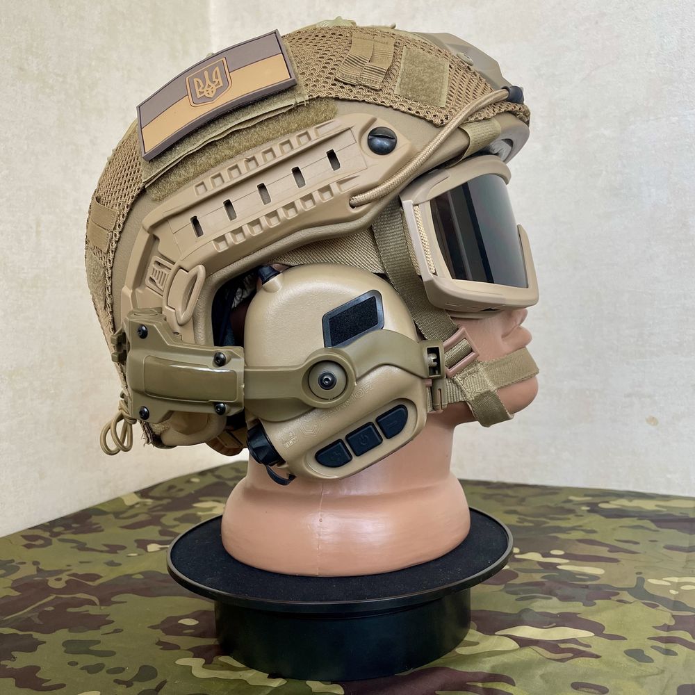 Комплект Шолом FAST Helmet каска шлем NIJ IIIA + Навушники