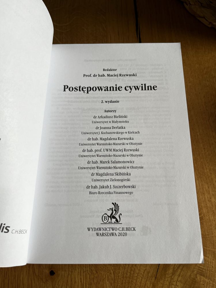 Postepowanie cywilne M. Rzewuski CH Beck 2020