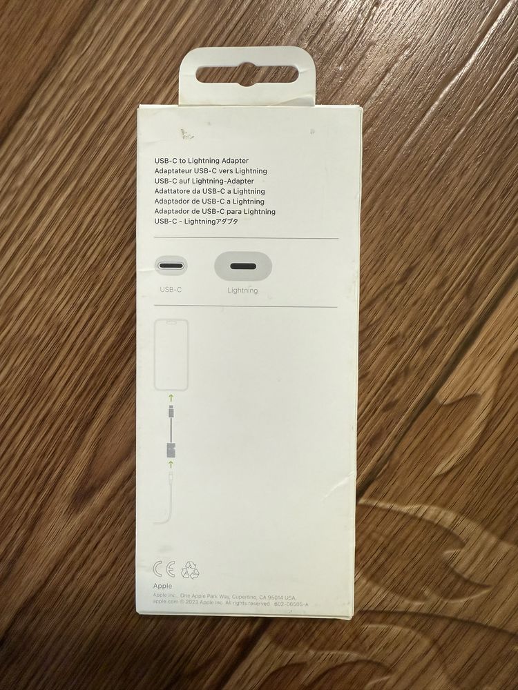 Переходник Aplle USB-C-Lightning